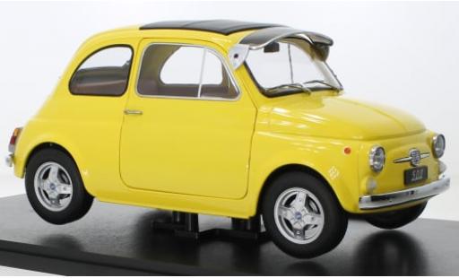 Diecast model cars Fiat 500 F Custom yellow 1968 1/12 KK Scale