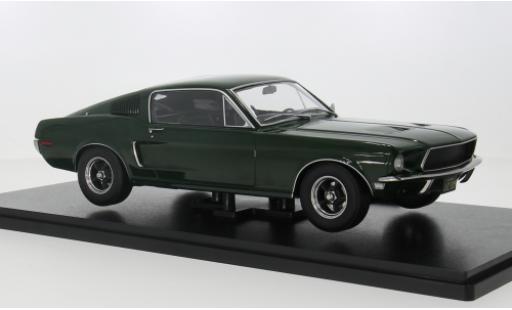 Diecast model cars Ford Mustang Fastback GT green 1968 1/18 KK Scale