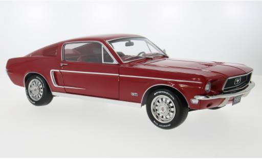 Diecast model cars Ford Mustang Fastback GT red 1968 1/12 KK Scale