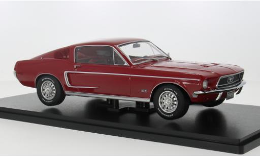 Diecast model cars Ford Mustang Fastback GT red 1968 1/18 KK Scale
