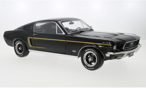 Diecast model cars Ford Mustang Fastback GT black 1968 1/12 KK Scale