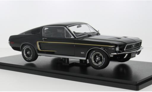 Diecast model cars Ford Mustang Fastback GT black 1968 1/18 KK Scale