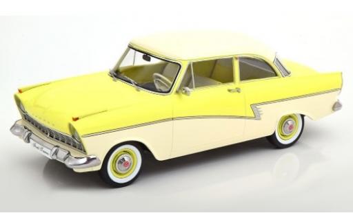 Diecast model cars Ford Taunus 17M P2 () yellow/white 1957 1/18 KK Scale