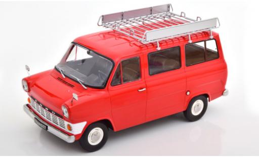 Diecast model cars Ford Transit Bus MK 1 red 1965 avec Rack de toit 1/18 KK Scale