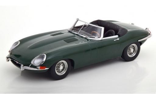Diecast model cars Jaguar E-Type Roadster Series I green 1961 hood ouvert 1/18 KK Scale
