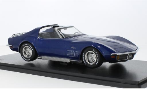 Diecast model cars Chevrolet Corvette Coupe (C3) metallise blue 1972 1/18 KK Scale