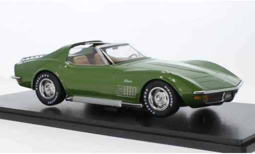 Diecast model cars Chevrolet Corvette Coupe (C3) metallise green 1972 1/18 KK Scale
