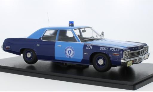 Diecast model cars Dodge Monaco police Massachusetts State 1974 1/18 KK Scale