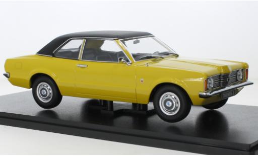 Diecast model cars Ford Taunus TC1 1300 L () yellow/black 1971 1/18 KK Scale