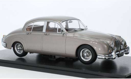 Diecast model cars Jaguar MK Base II 3.8 metallise grey RHD 1959 1/18 KK Scale