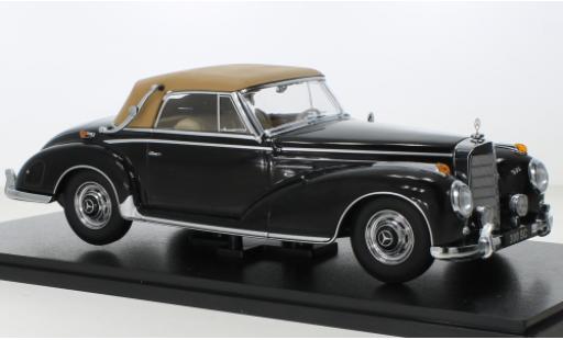 Diecast model cars Mercedes 300 Cabriolet SC (W188) Convertible black/beige 1957 1/18 KK Scale