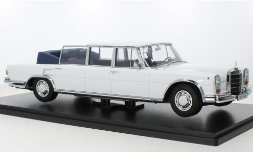 Diecast model cars Mercedes 600 Landaulet (W100) white/blue 1964 1/18 KK Scale