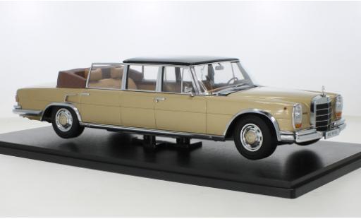 Diecast model cars Mercedes 600 Landaulet (W100) metallise beige/black 1964 1/18 KK Scale