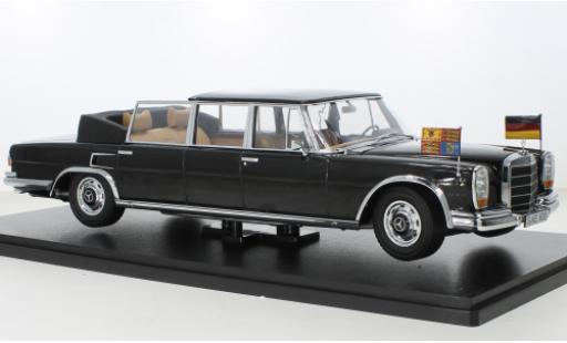 Diecast model cars Mercedes 600 Landaulet (W100) metallise black Queen Elizabeth II/Kiesinger 1965 1/18 KK Scale
