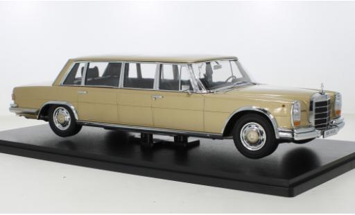 Diecast model cars Mercedes 600 Pullman (W100) metallise beige 1964 1/18 KK Scale