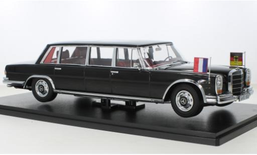 Diecast model cars Mercedes 600 Pullman (W100) metallise black Brandt/Pompidou 1964 1/18 KK Scale