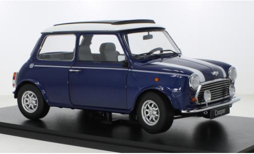 Diecast model cars Mini Cooper Base metallise blue/white 1/12 KK Scale