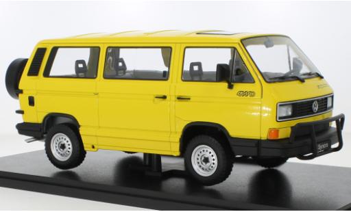 Diecast model cars Volkswagen T3 B Bus Syncro yellow 1987 1/18 KK Scale