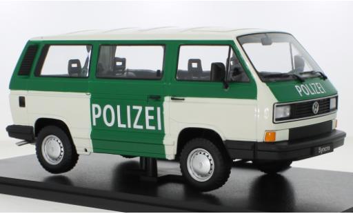 Diecast model cars Volkswagen T3 B Bus Syncro Police 1987 1/18 KK Scale