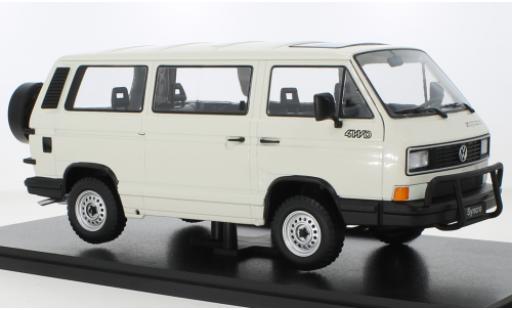 Diecast model cars Volkswagen T3 B Bus Syncro white 1987 1/18 KK Scale