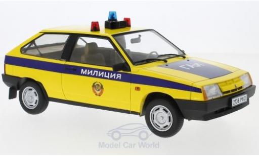 Diecast model cars Lada Samara Police yellow/blue SU Milizija 1984 1/18 KK Scale