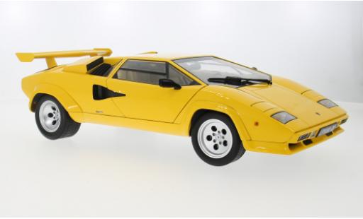 Diecast model cars Lamborghini Countach 5000 Quattrovalvole LP 5000S QV yellow 1985 1/12 KK Scale