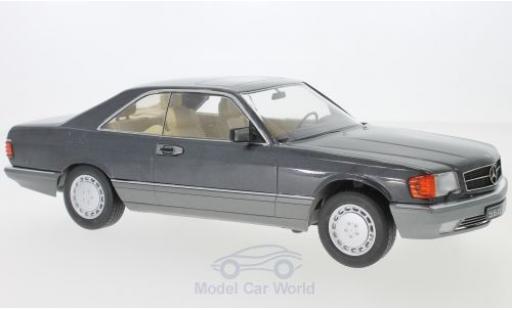 Diecast model cars Mercedes 560 Coupe SEC (C126) metallic anthracite 1985 1/18 KK Scale