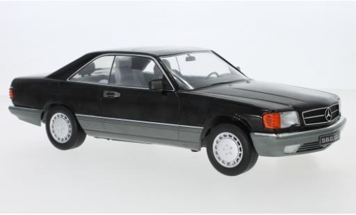Diecast model cars Mercedes 560 Coupe SEC (C126) black 1985 1/18 KK Scale