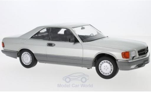Diecast model cars Mercedes 560 Coupe SEC (C126) grey 1985 1/18 KK Scale