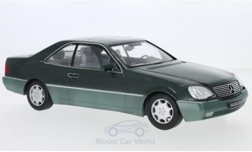 Diecast model cars Mercedes 600 AMG SEC (C140) metallic green 1992 1/18 KK Scale