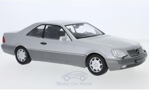Diecast model cars Mercedes 600 AMG SEC (C140) grey 1992 1/18 KK Scale
