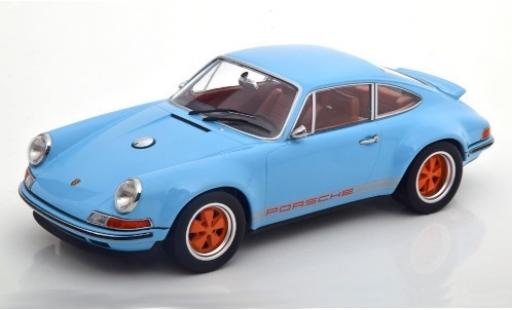 Diecast model cars Porsche 911 Base Singer blue/Dekor 1/18 KK Scale