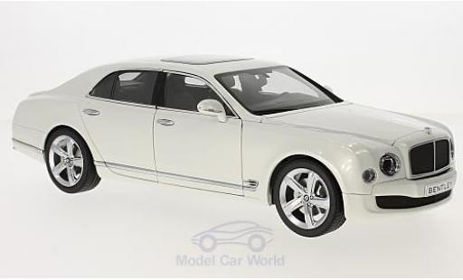 Diecast model cars Bentley Mulsanne Speed white 2014 1/18 Kyosho