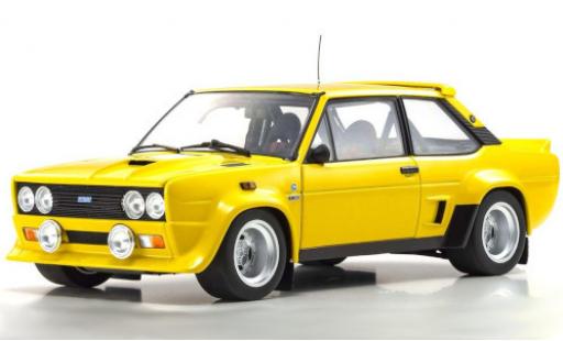 Diecast model cars Fiat 131 Abarth yellow 1/18 Kyosho