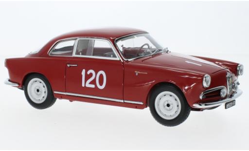 Diecast model cars Alfa Romeo Giulietta berlina Sprint Veloce No.120 Mille Miglia 1956 1/18 Kyosho
