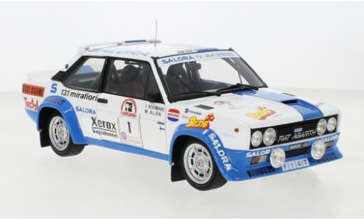 Diecast model cars Fiat 131 Abarth No.1 Rally WM Rally Finnland 1980 1/18 Kyosho