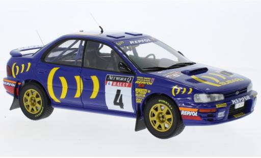 Diecast model cars Subaru Impreza 555 No.4 Rally WM RAC Rally 1994 1/18 Kyosho