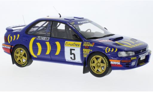 Diecast model cars Subaru Impreza 555 No.5 Rally WM Rally Monte Carlo 1995 1/18 Kyosho
