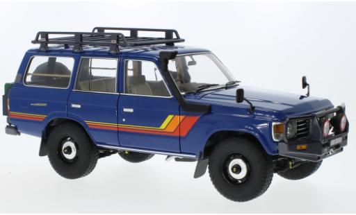 Diecast model cars Toyota Land Cruiser 60 blue/D&Atilde;&copy;corer 1/18 Kyosho