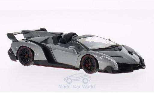 Diecast model cars Lamborghini Veneno Roadster metallic grey/green 1/43 Kyosho