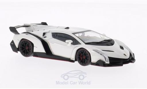 Diecast model cars Lamborghini Veneno Coupe white with rotem Dekorstripes 1/43 Kyosho