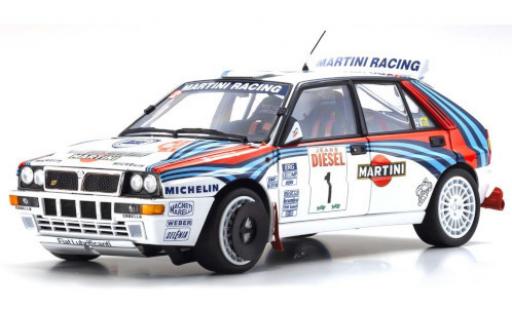 Diecast model cars Lancia Delta HF Integrale No.1 Martini Racing Martini Rally WM Rally San Remo 1992 J.Kankkunen/J.Piironen 1/18 Kyosho
