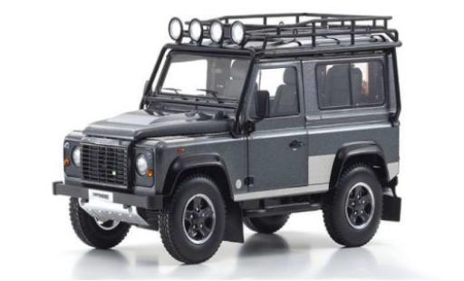 Diecast model cars Land Rover Defender 90 metallic grey 1/18 Kyosho