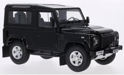 Diecast model cars Land Rover Defender 90 metallic black 1/18 Kyosho