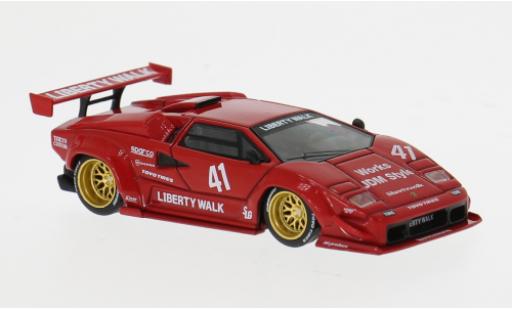 Diecast model cars Lamborghini Countach LB-Works red 2025 #41 1/64 Mini GT