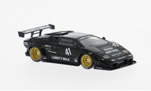 Diecast model cars Lamborghini Countach LB-Works black 2024 1/64 Mini GT