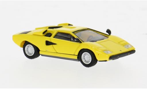 Diecast model cars Lamborghini Countach LP 400 40 yellow 1/87 Minichamps