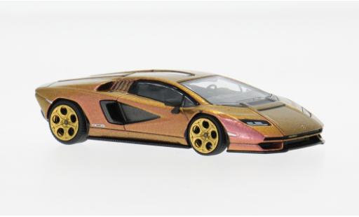 Diecast model cars Lamborghini Countach LPI 800-4 LP orange/pink 1/64 Pop Race