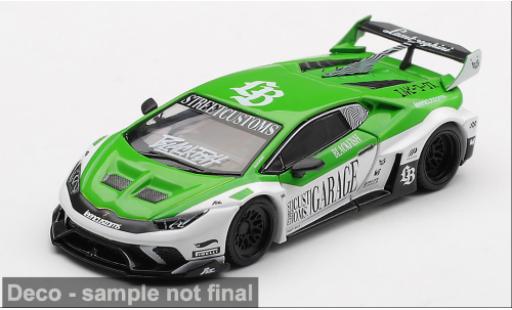 Diecast model cars Lamborghini Huracan LB Silhouette Works - GT green/white 2025 1/64 Mini GT