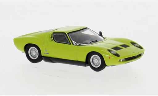 Diecast model cars Lamborghini Miura Base green 1/87 Minichamps
